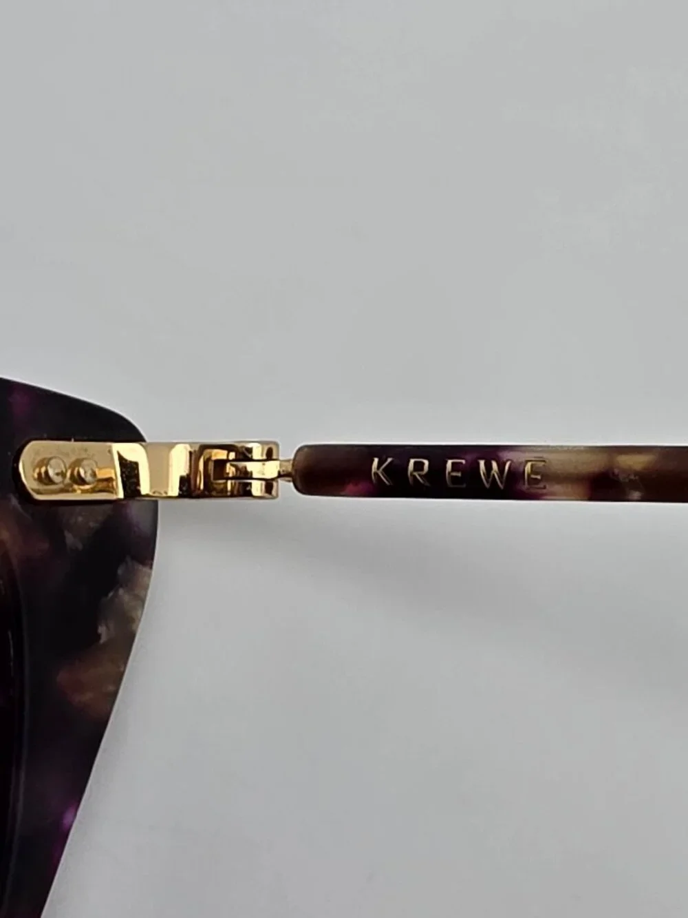 Krewe Optical Emma Stardust Purple Tortoise Cat Eye Eyeglasses Frame 50-18-138
